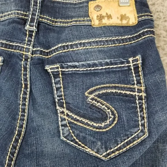 Silver Jeans Womens 26 Blue Suki Capri Cropped Stretch Fluid Denim *Read* - Picture 9 of 14